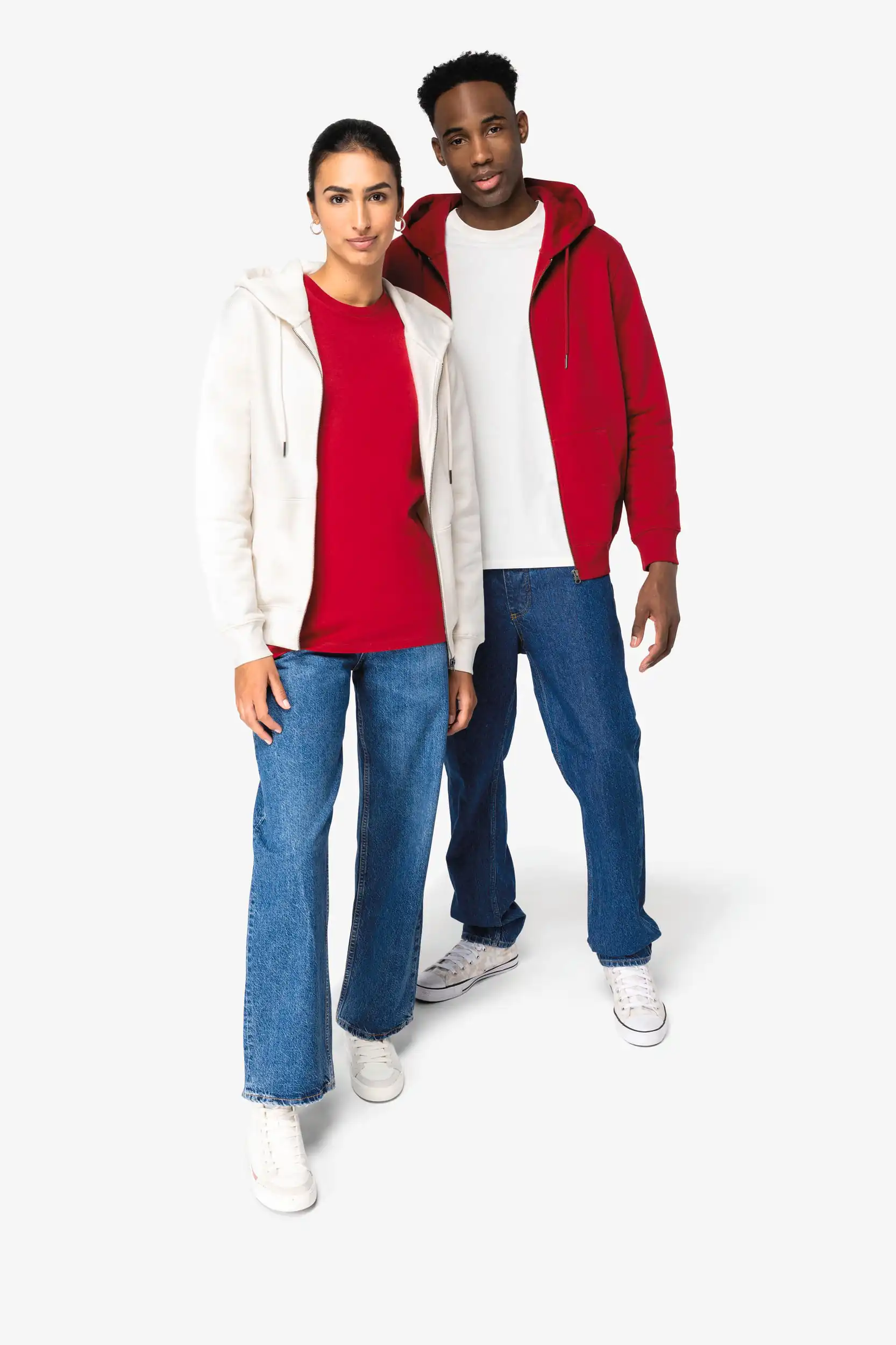 Ecologische uniseks sweatvest met capuchon - Afbeelding 2