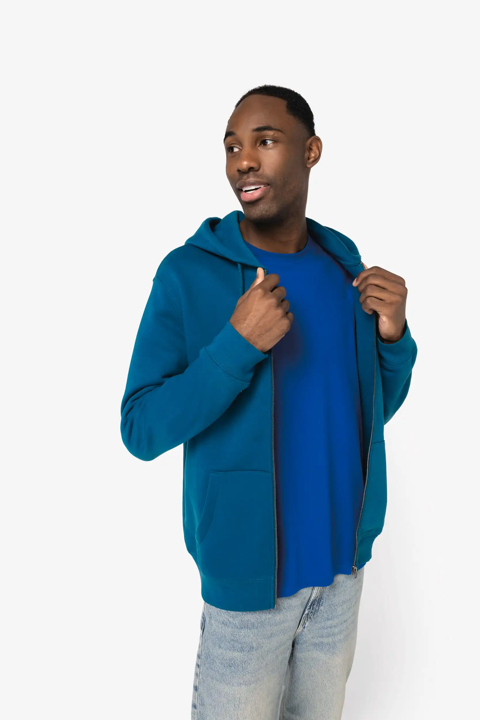 Ecologische uniseks sweatvest met capuchon - Afbeelding 4