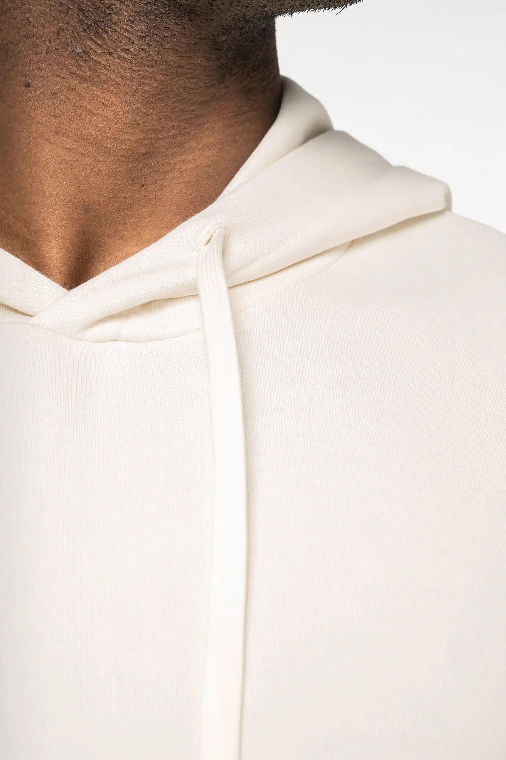 Duurzame unisex sweater met capuchon en korte afhangende mouwen French Terry - Afbeelding 7