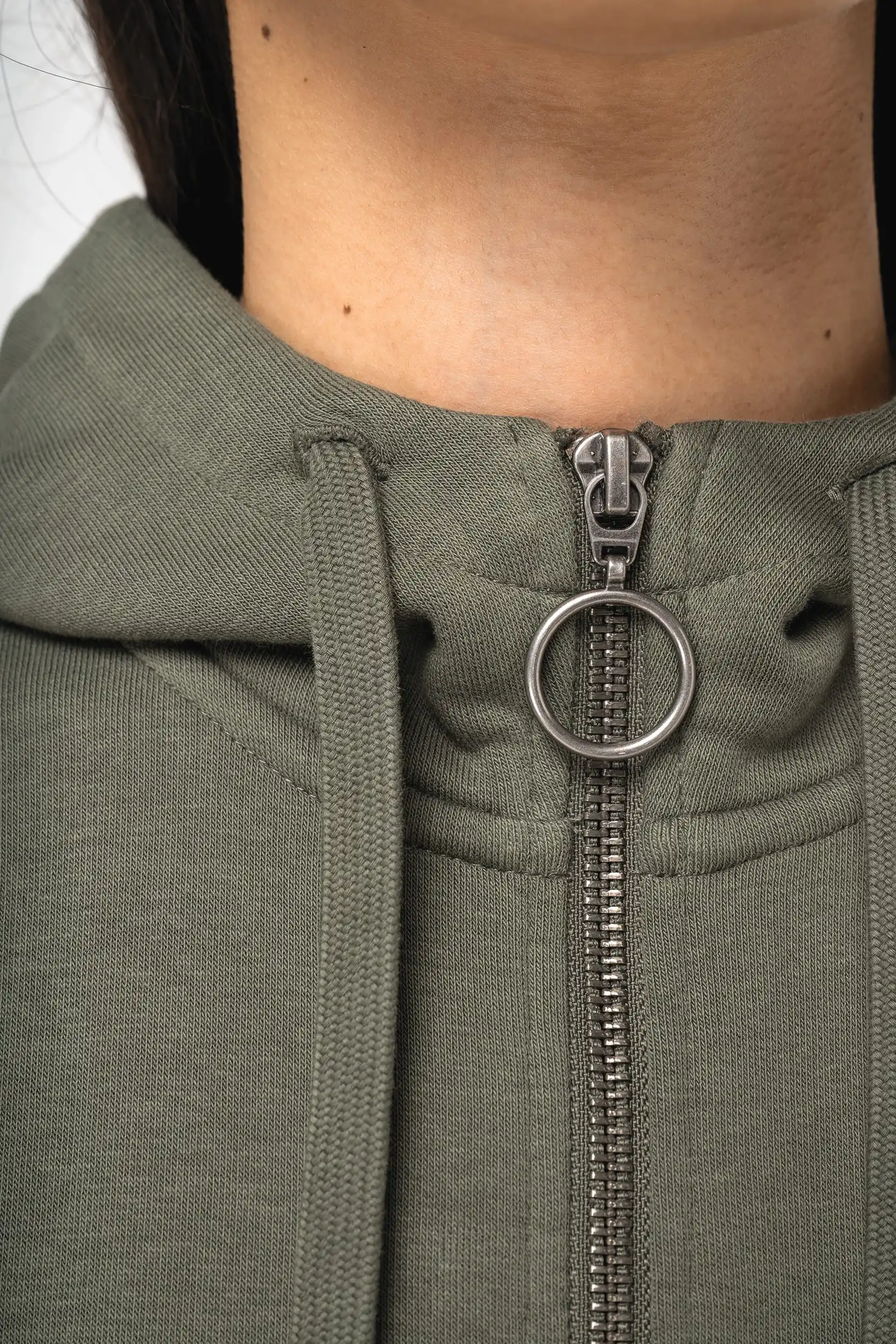 Ecologische sweatvest met capuchon French Terry - Afbeelding 6