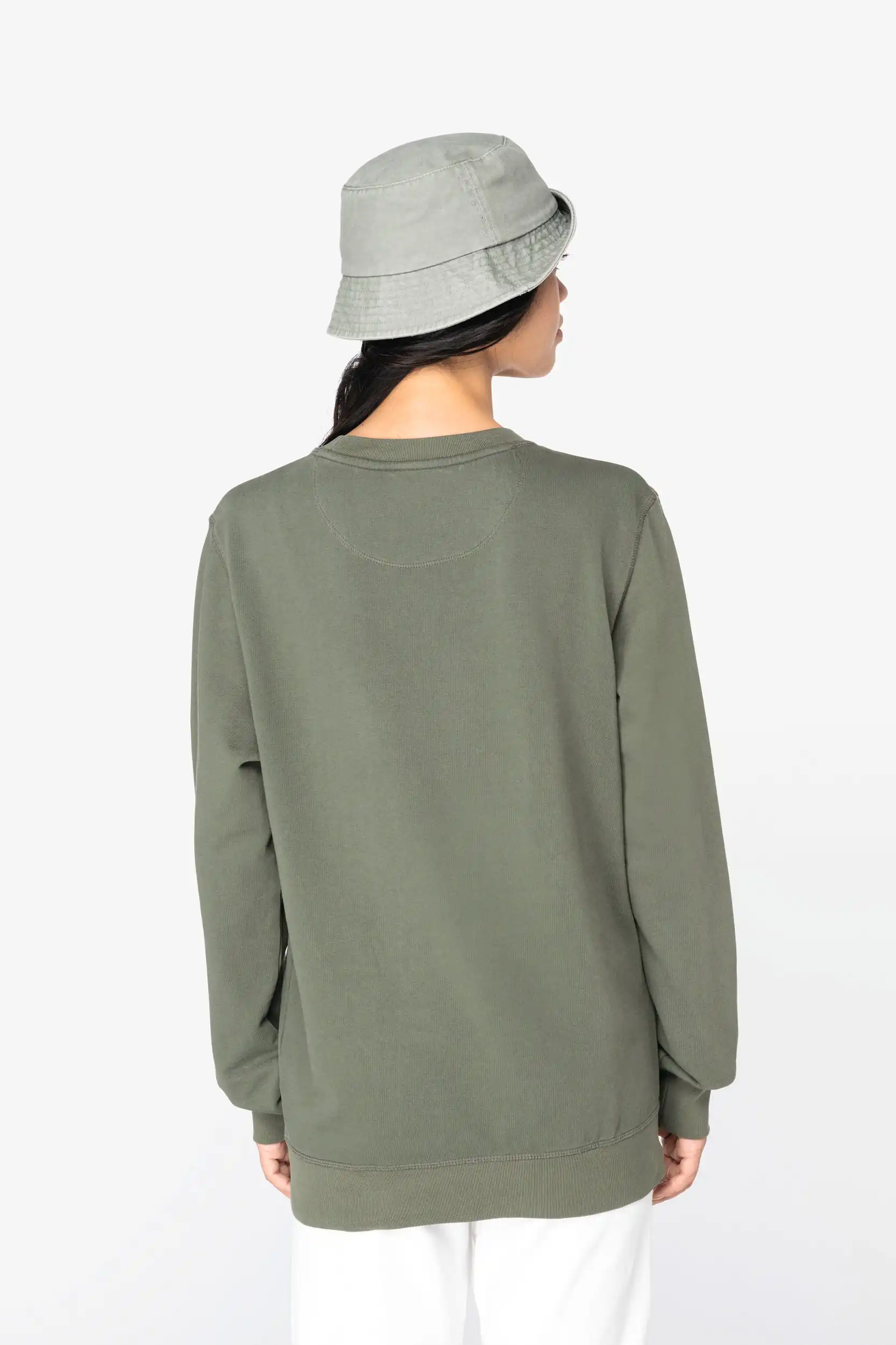 Ecologische uniseks sweater met ronde hals French Terry - Afbeelding 4