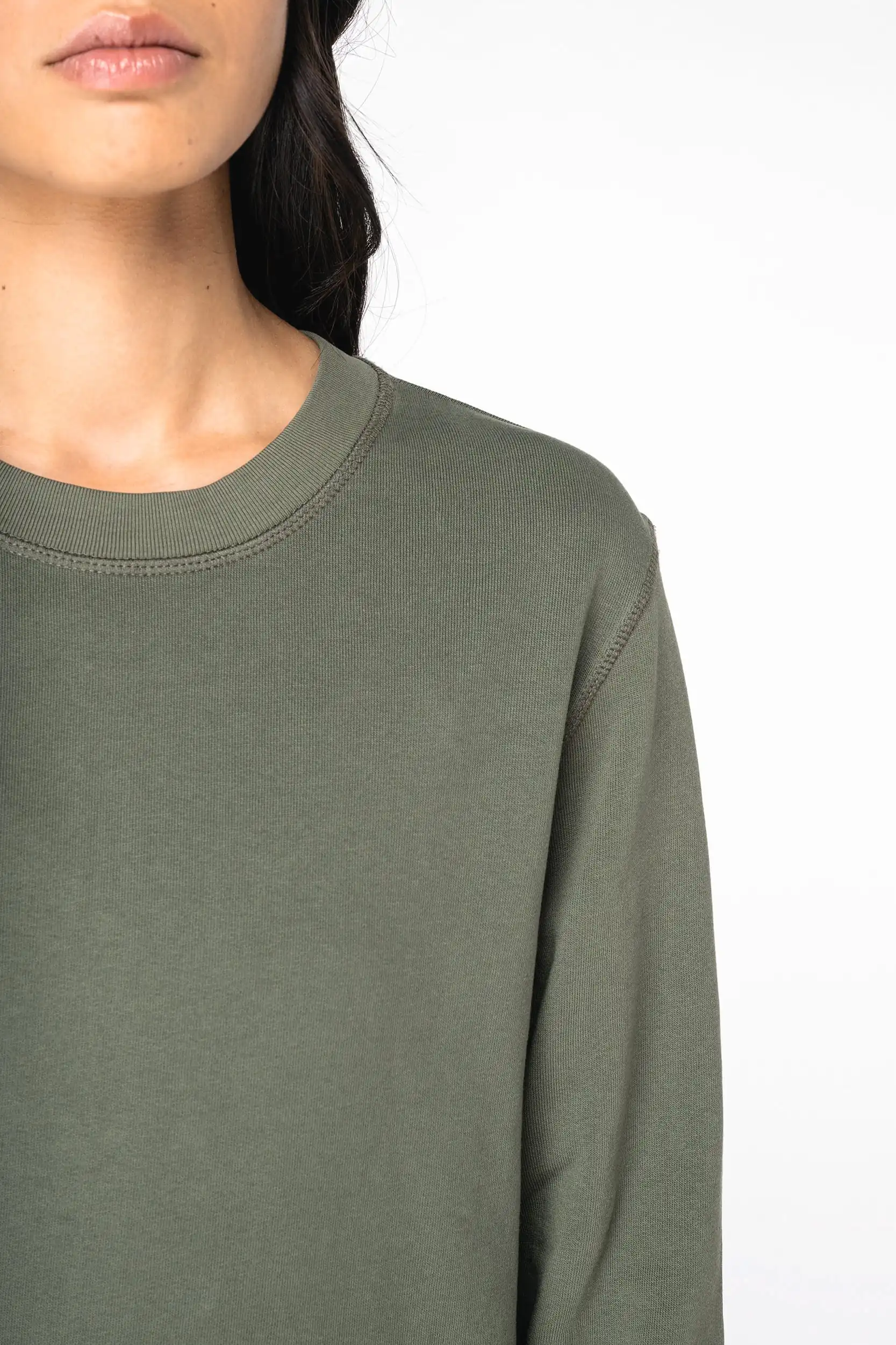 Ecologische uniseks sweater met ronde hals French Terry - Afbeelding 7