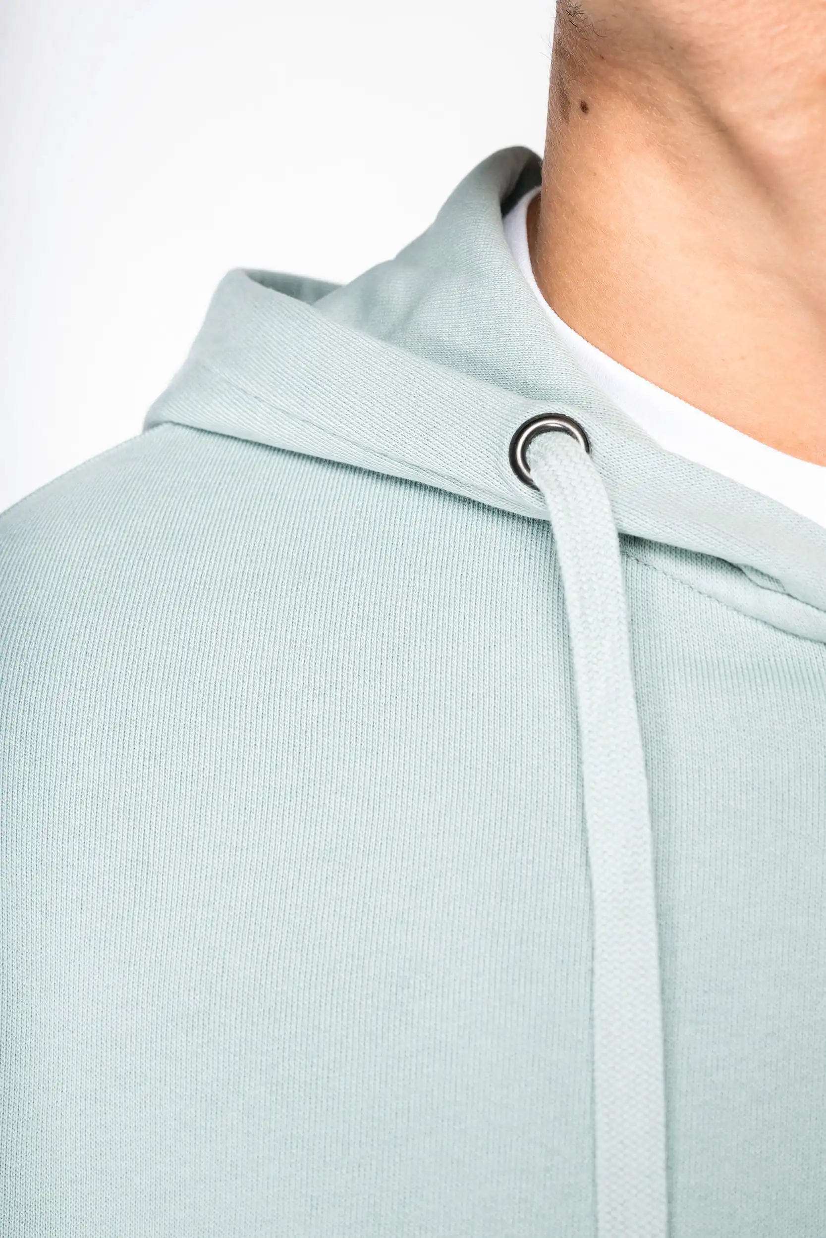 Ecologische uniseks sweater met rits en capuchon French Terry - Afbeelding 6