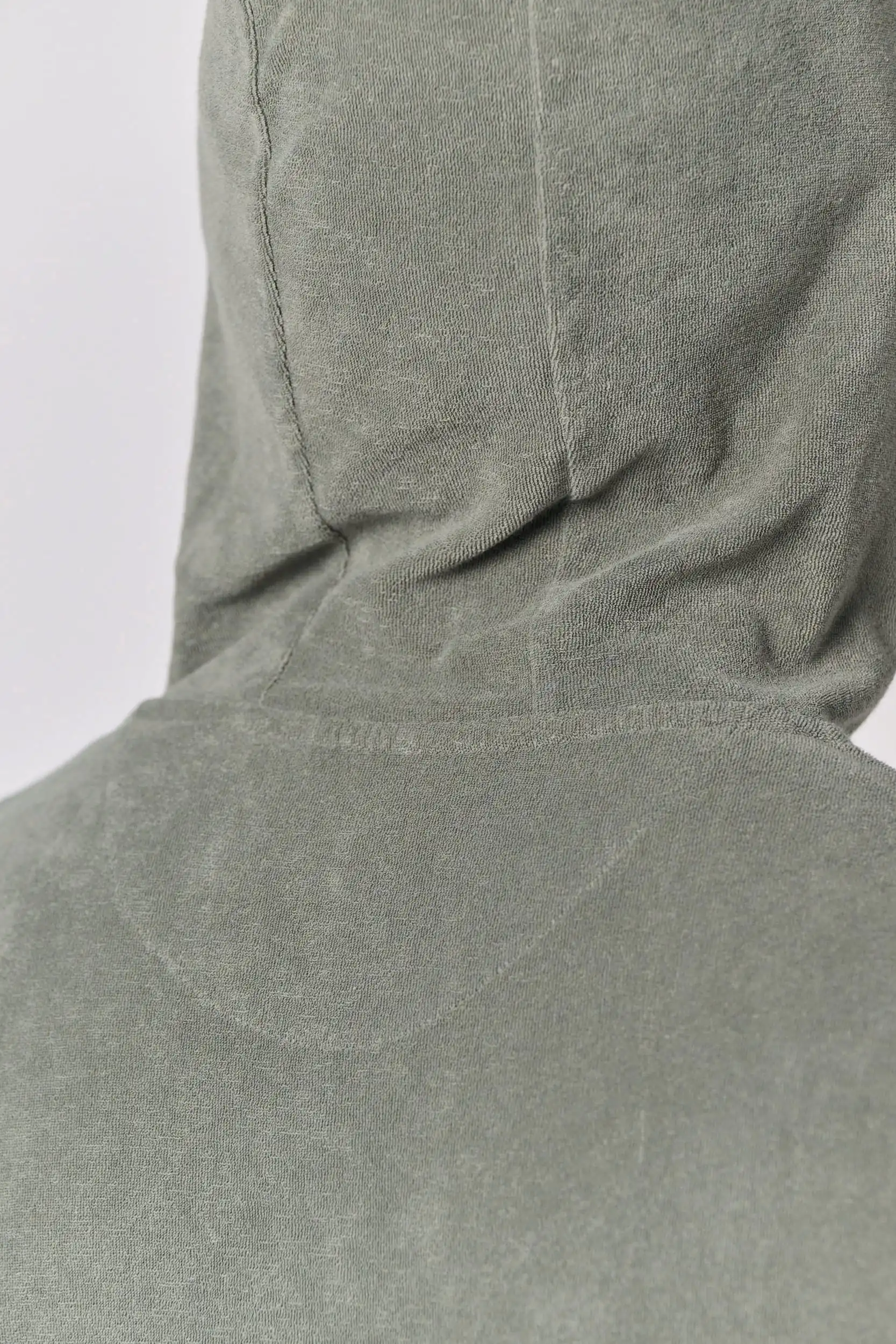 Ecologische badstof sweater met rits en capuchon - Afbeelding 8