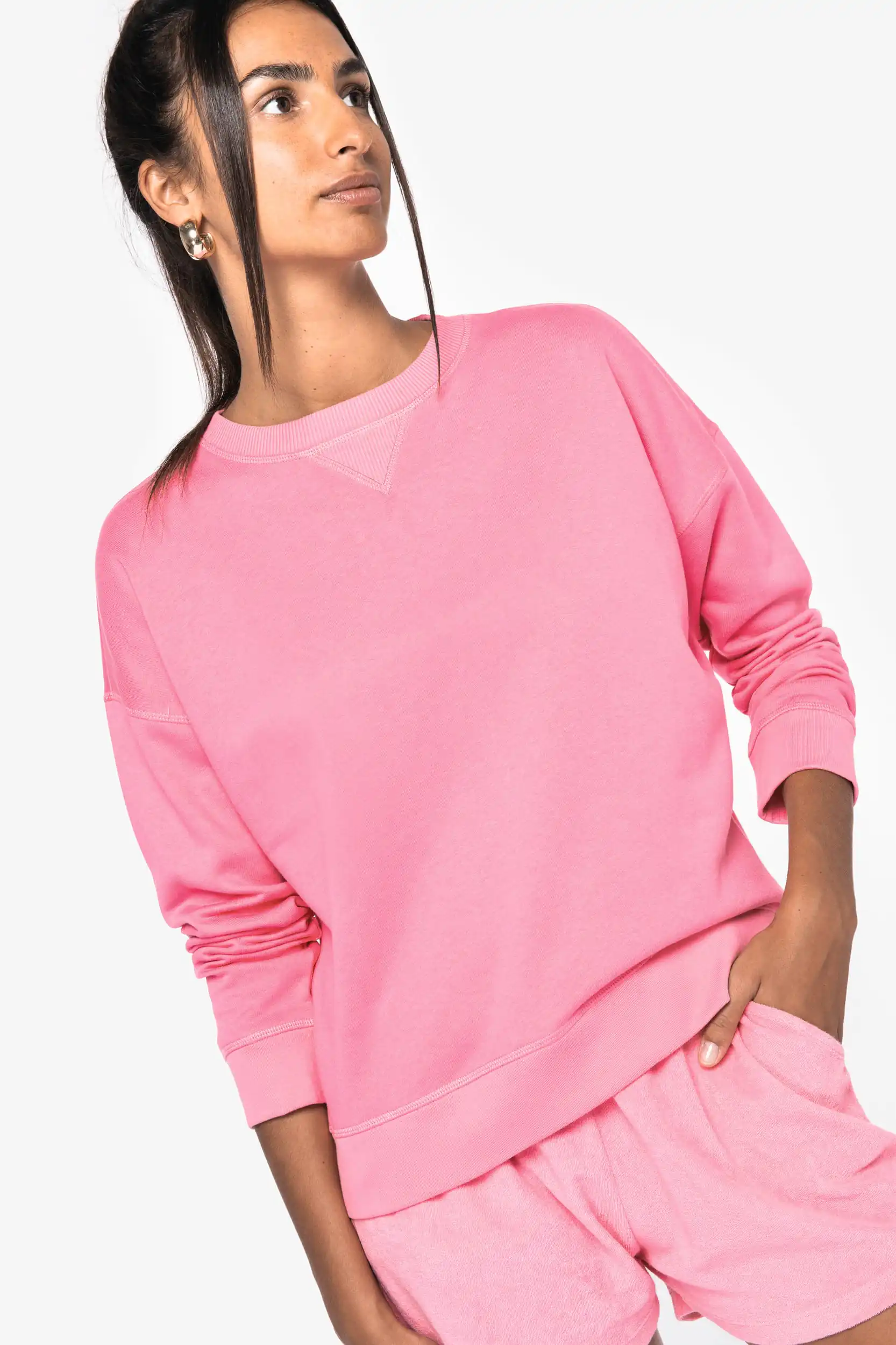 Ecologische damessweater met afhangende mouwen - Afbeelding 4