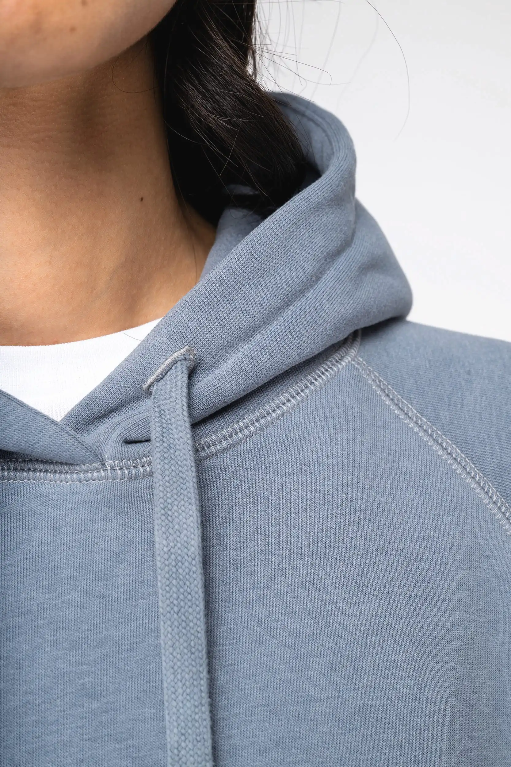 Ecologische damessweater met capuchon en raglanmouwen - Afbeelding 5