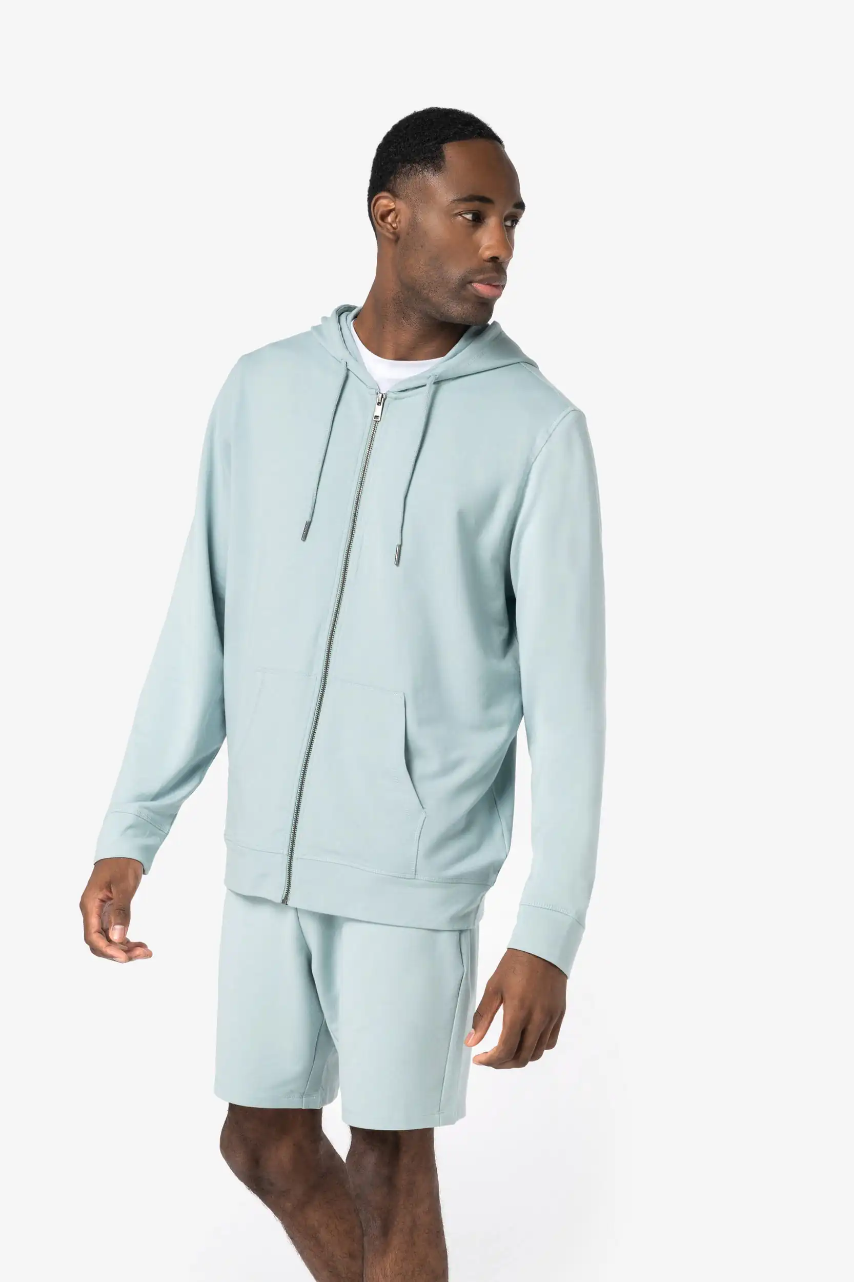 Heren sweater met capuchon en rits