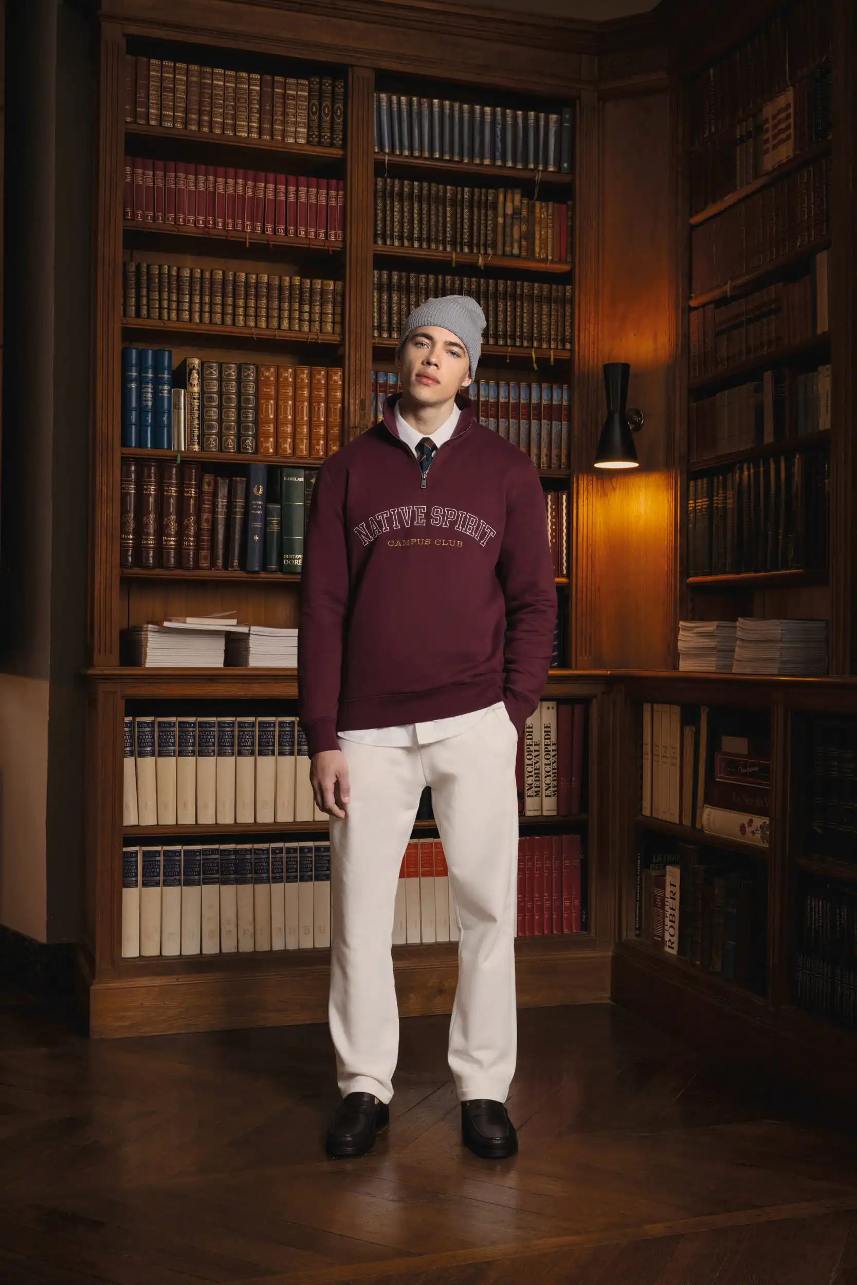 Duurzame herensweater met opstaande ritskraag - Afbeelding 5