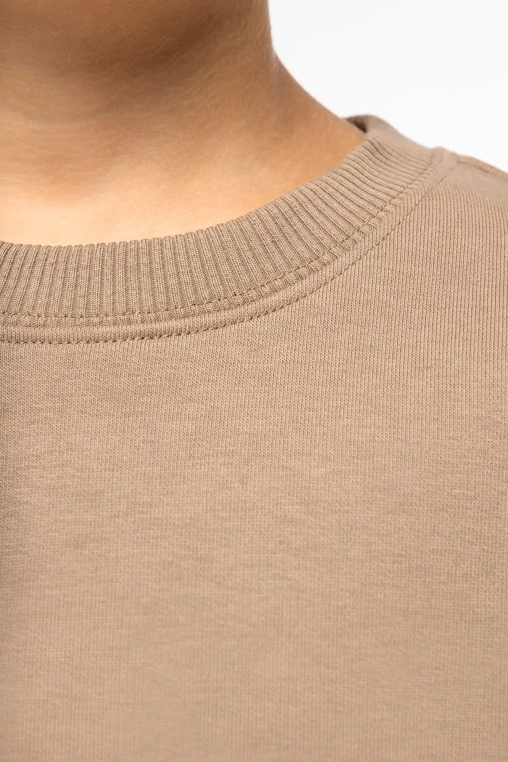 Ecologische cropped kindersweater met ronde hals - Afbeelding 6