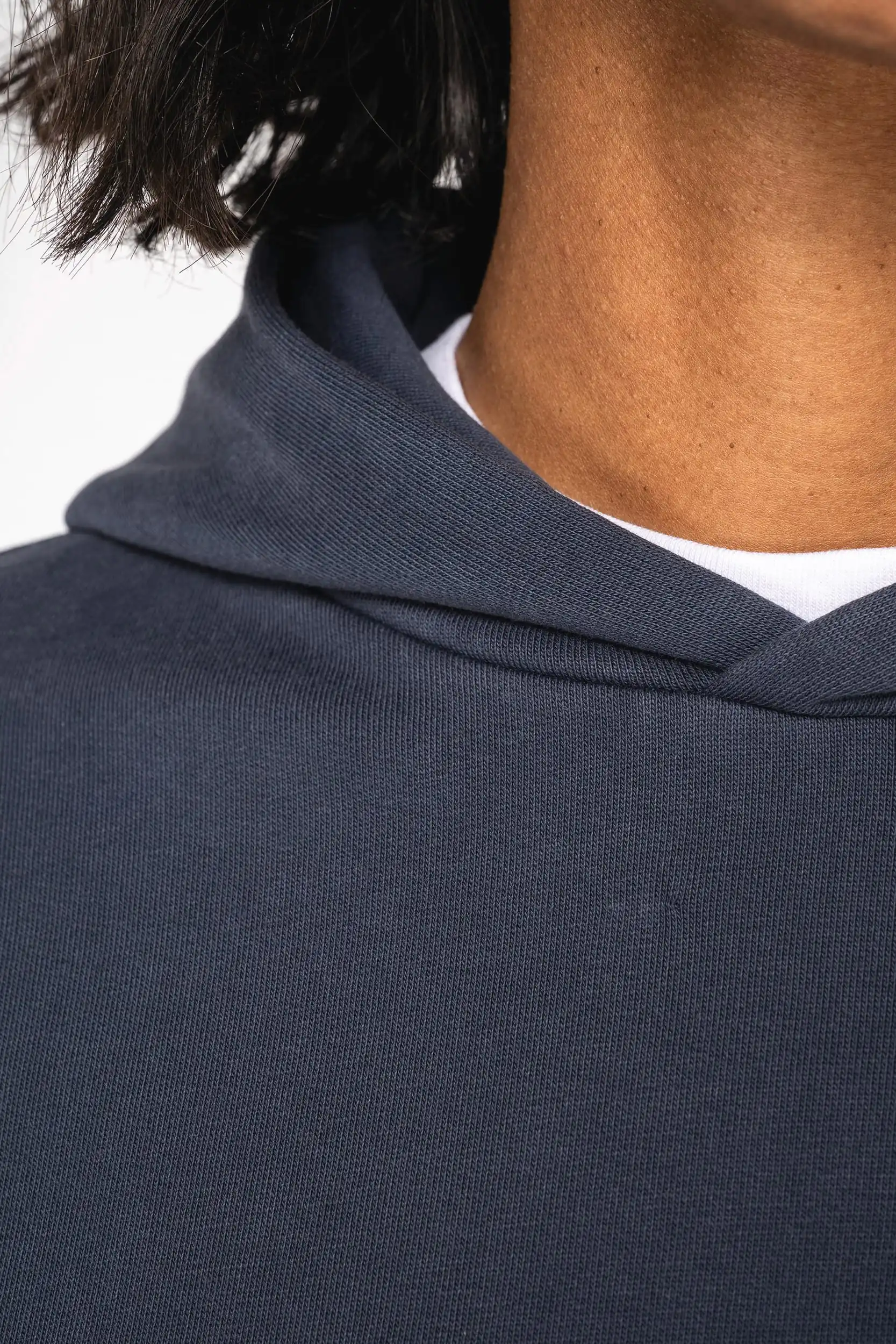 Duurzame uniseks oversized verwassen sweater met capuchon - Afbeelding 8