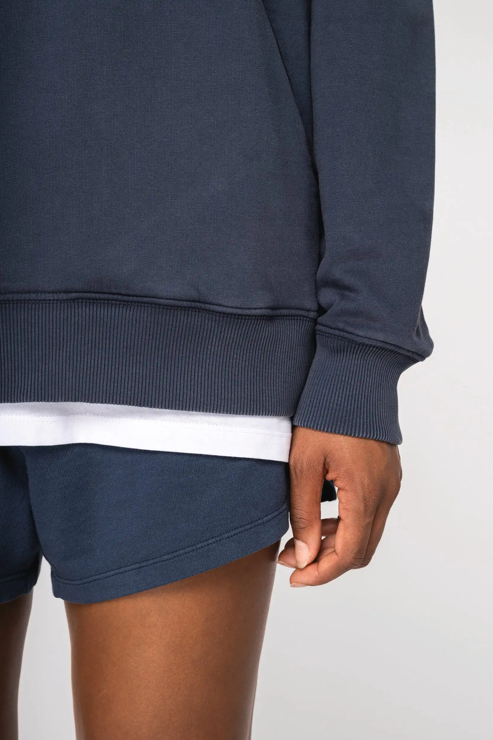 Duurzame uniseks oversized verwassen sweater met capuchon - Afbeelding 9