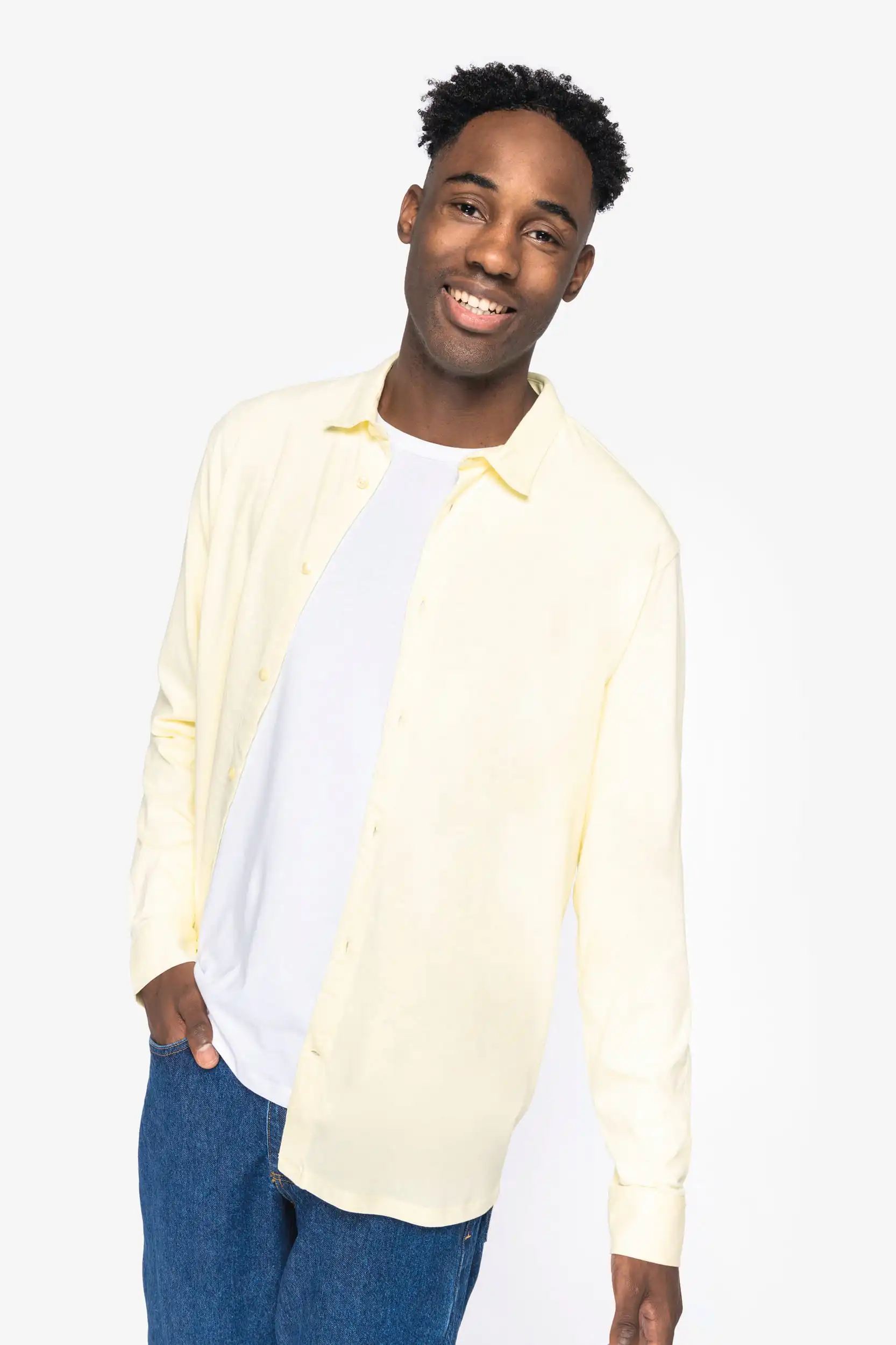 Ecologisch herenoverhemd van jersey - Afbeelding 3