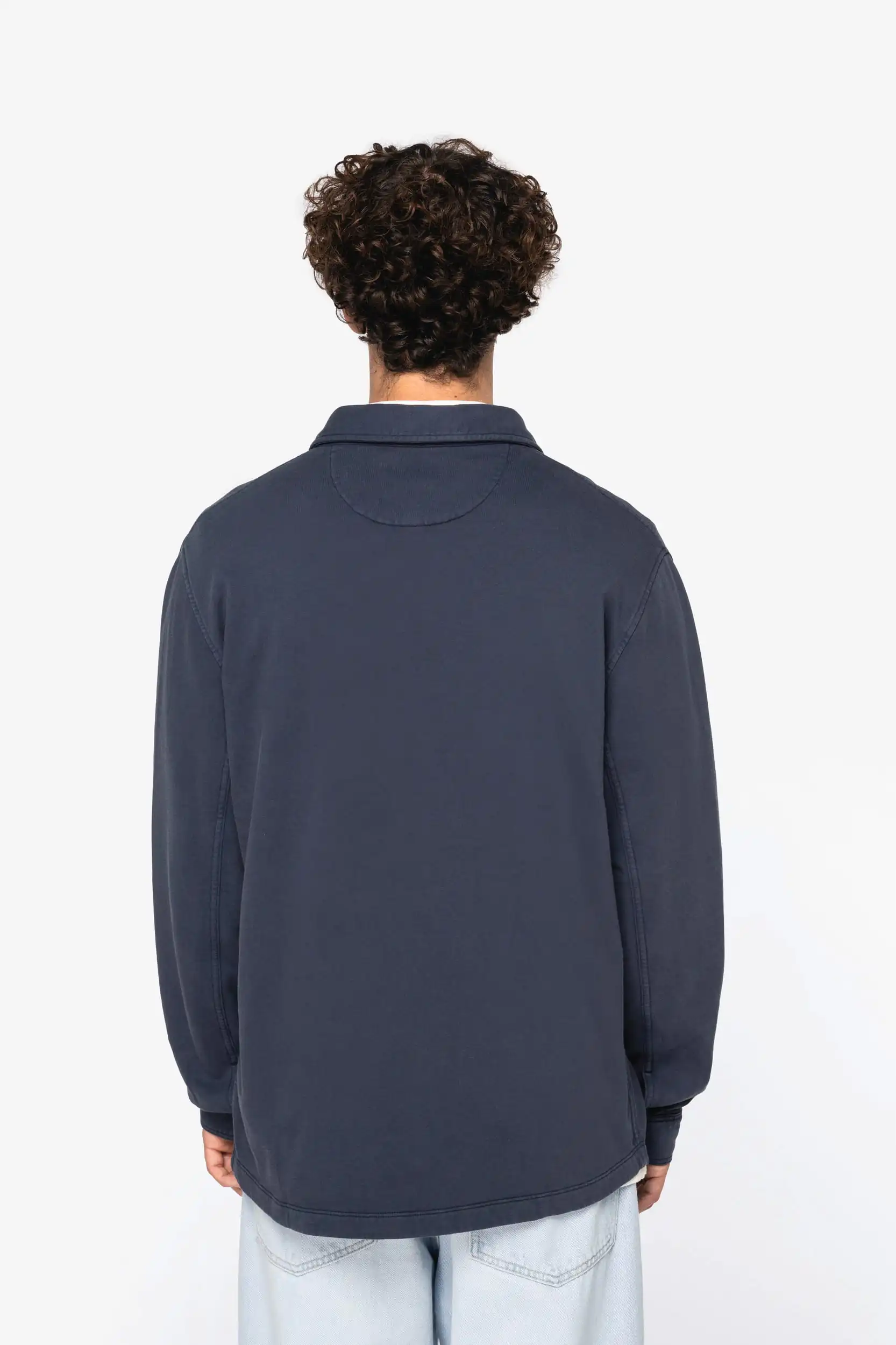 Ecologisch verwassen herenoverhemd in geborsteld fleece - Afbeelding 3