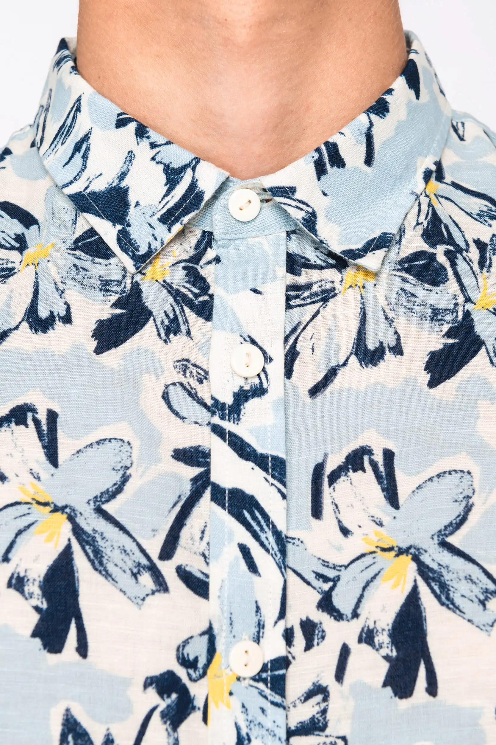 Ecologisch herenoverhemd met plantenmotief - Afbeelding 5