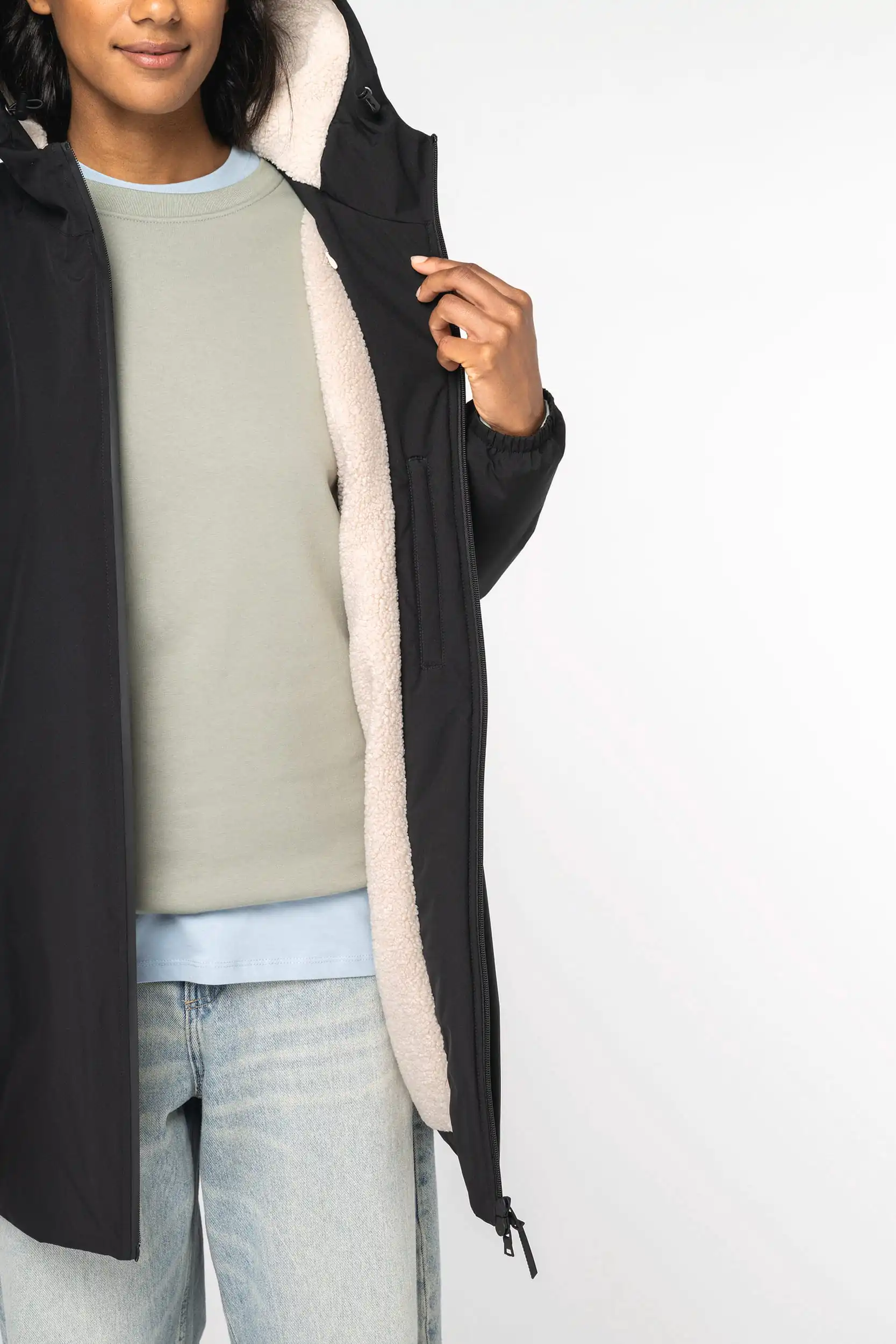 Duurzaam waterdicht uniseks jasje met sherpavoering - Afbeelding 7