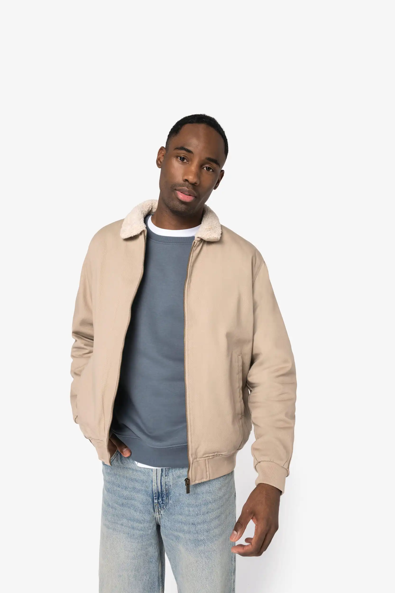 Ecologisch uniseks jasje met sherpakraag - Afbeelding 4