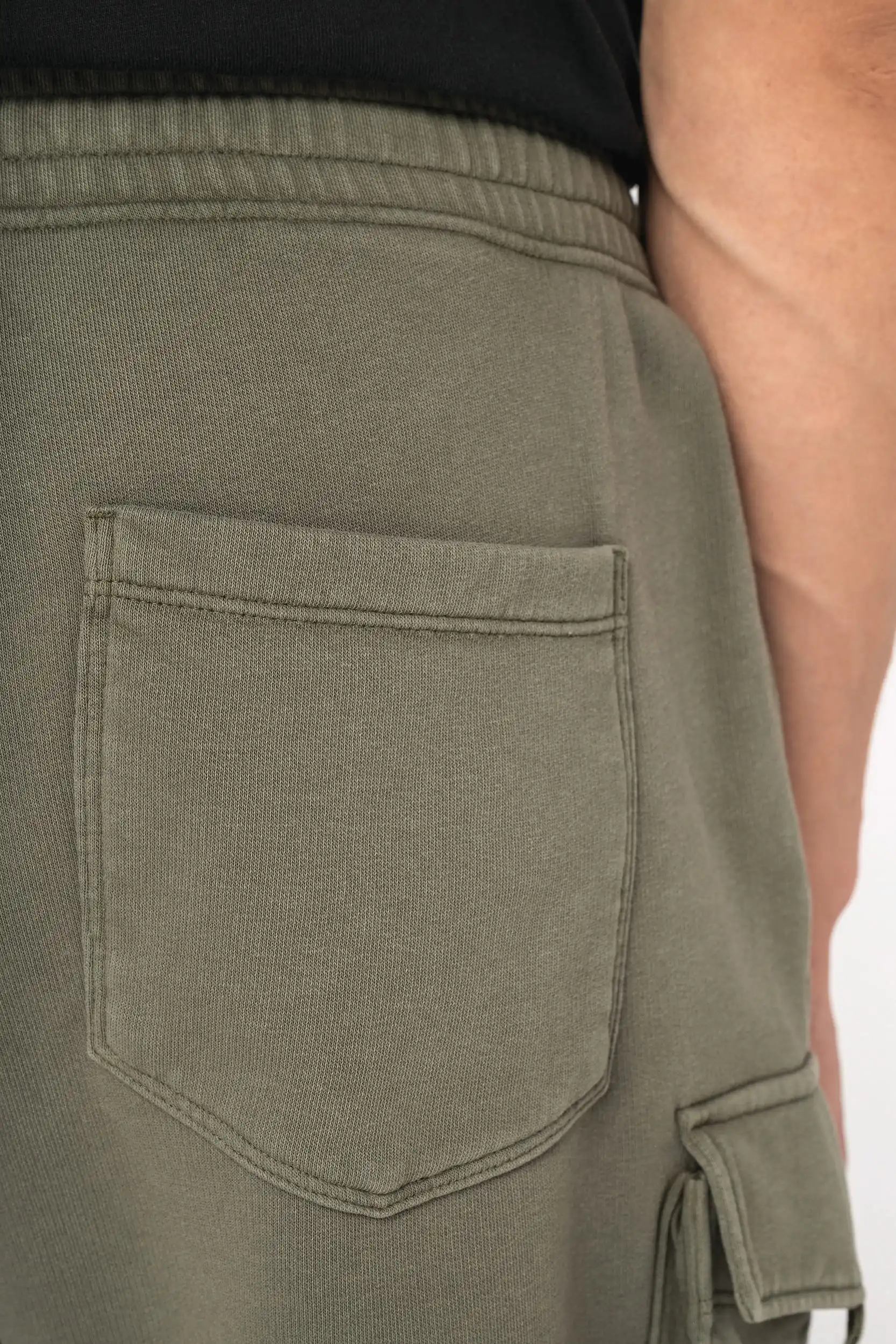 Duurzame verwassen herencargoshort van French Terry - Afbeelding 6