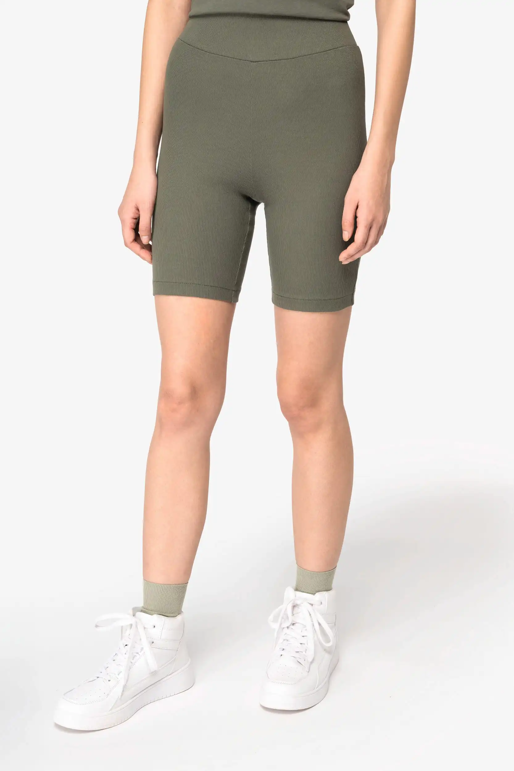 Ecologische geribde damesshort