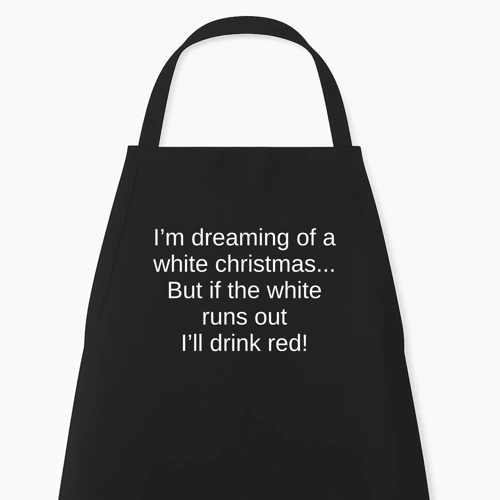 Keukenschort White Christmas... I'll drink red