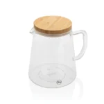 Ukiyo borosilicaatglazen karaf met bamboe deksel 1,2L