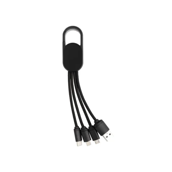 4-in-1 kabel met karabijnhaak