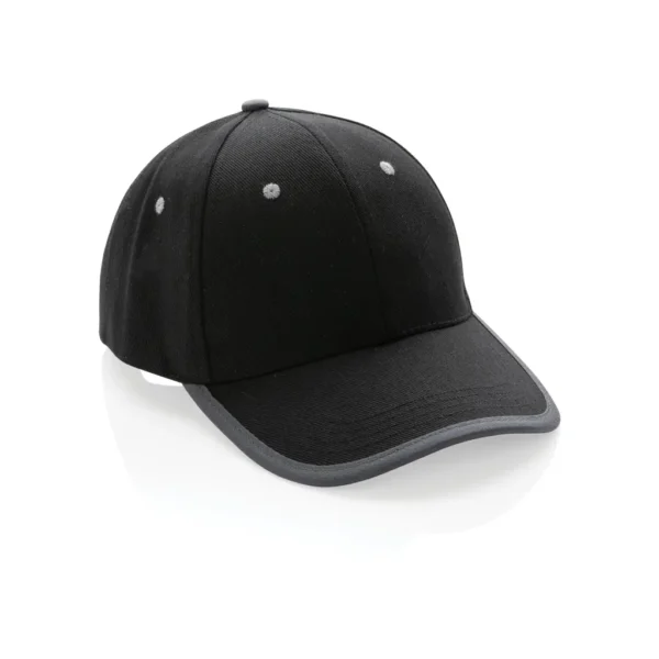 Impact AWARE™ 6 panel 280gr recycled katoen cap met bies