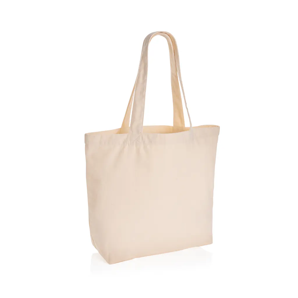 Impact Aware? re-canvas shopper met vakje 240gsm ongeverfd