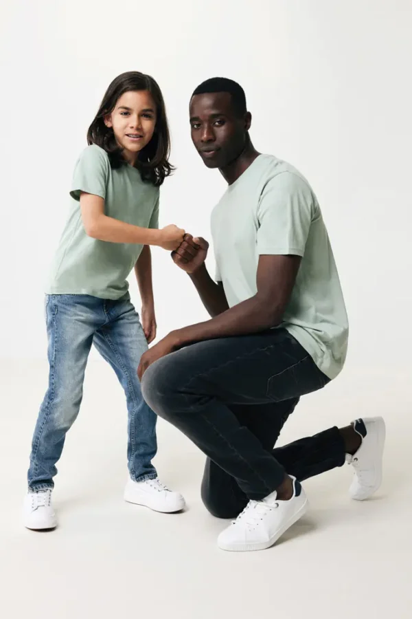 Lichtgewicht gerecycled katoen T-shirt Sierra iceberg green
