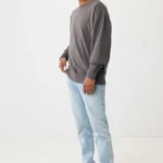 Sweater gerecycled katoen Kruger Antraciet, L