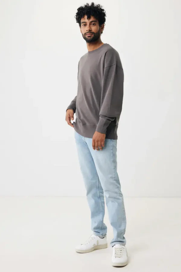 Sweater gerecycled katoen Kruger Antraciet, L