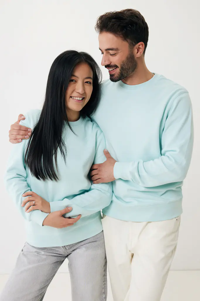 Sweater gerecycled katoen Etosha crushed mint, L