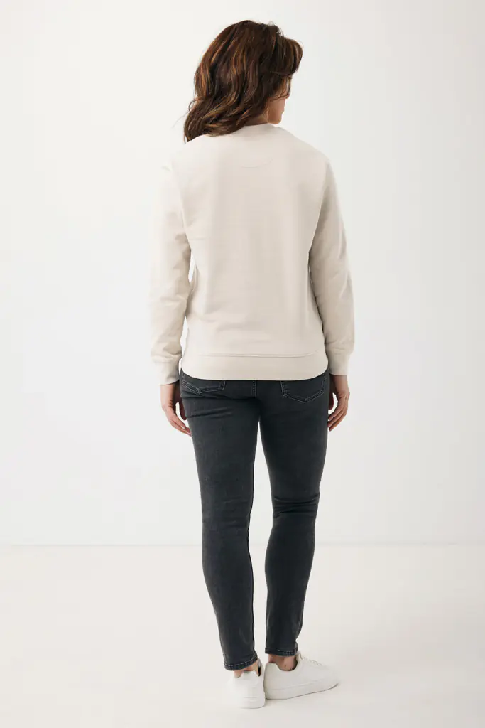 Sweater gerecycled katoen Etosha ivory white, L