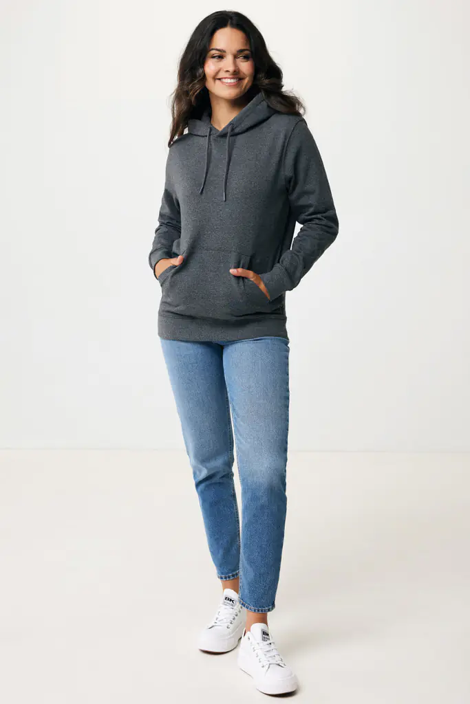 Hoodie Gerecycled katoen ongeverfd Torres heather anthracite