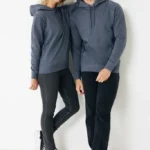 Hoodie Gerecycled katoen ongeverfd Torres heather navy