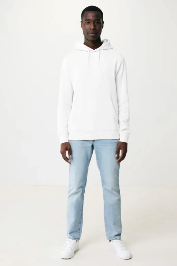 Lichtgewicht gerecycled katoen hoodie Rila recycled white