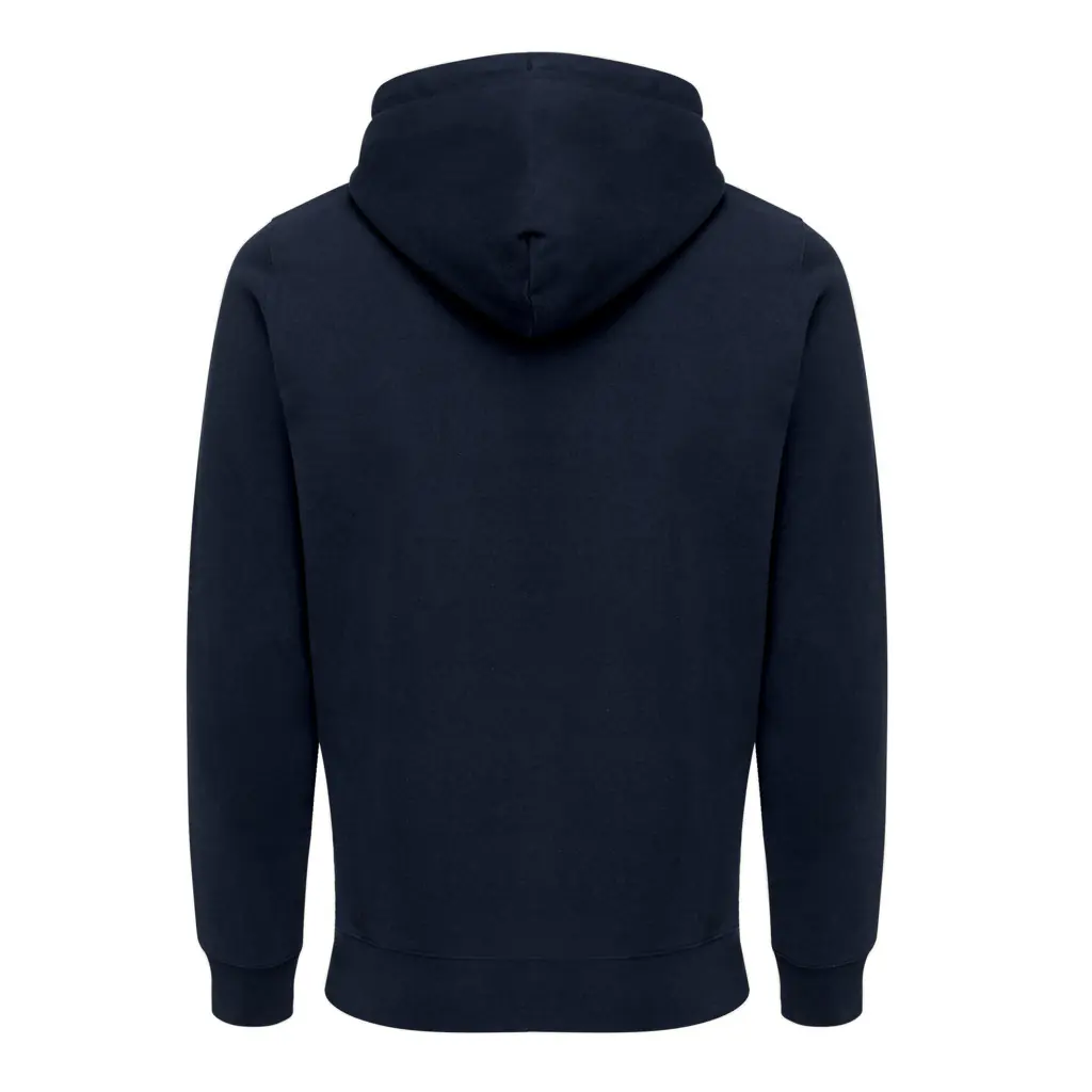 Gerecycled katoen hoodie met rits Abisko donkerblauw, 4XL