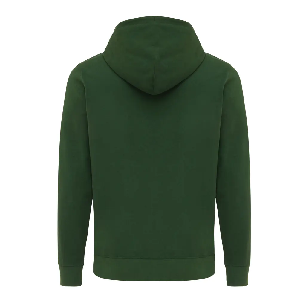 Gerecycled katoen hoodie met rits Abisko forest green, L