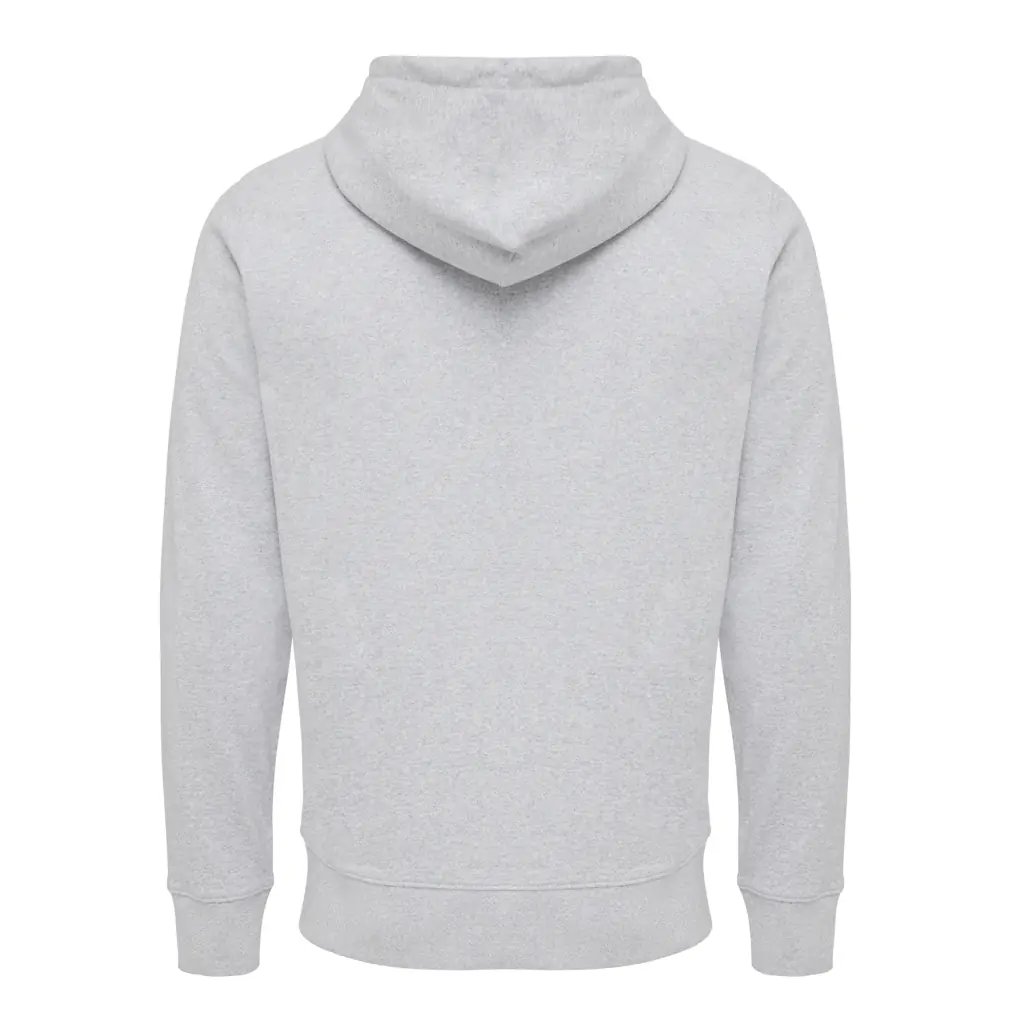 Gerecycled katoen hoodie met rits Abisko heather grey, 4XL