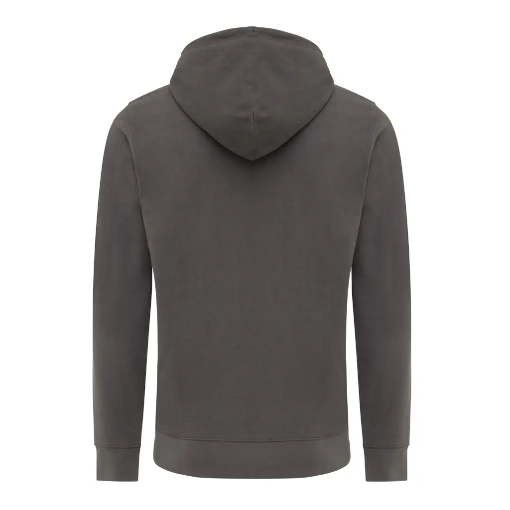 Gerecycled katoen hoodie met rits Abisko Antraciet, L