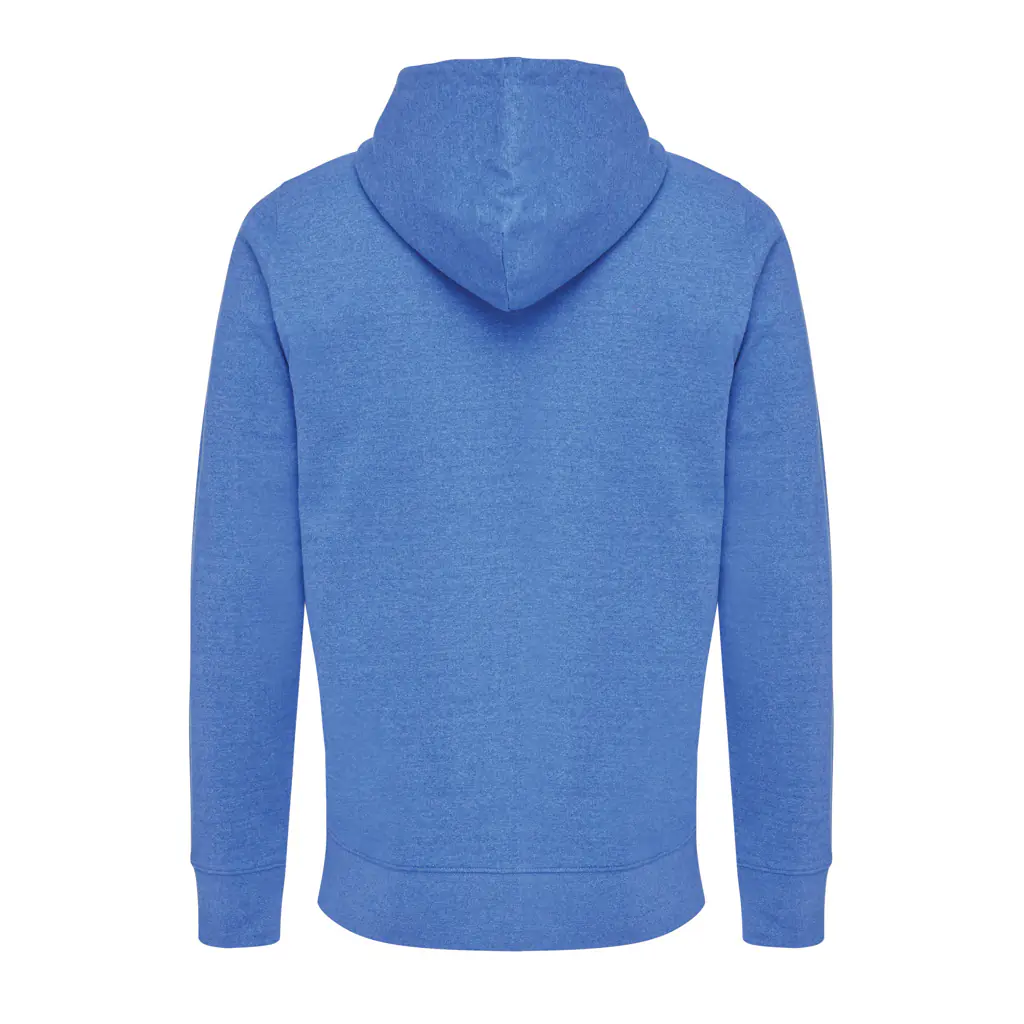 Gerecycled katoen hoodie met rits Abisko heather blue, L