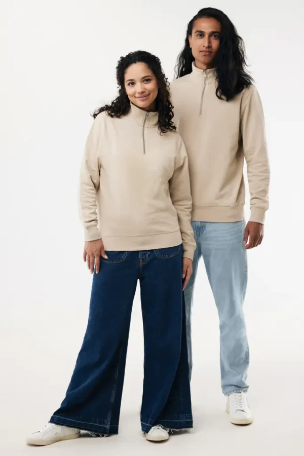 Katoen sweater met kwartritssluiting Elgon