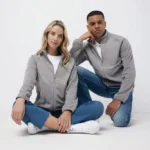 Polyester fleece jas met rits Talung storm grey