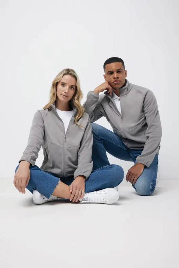Polyester fleece jas met rits Talung storm grey