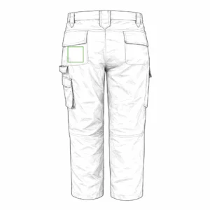 Achterzijde zak links (100 x 100 mm)