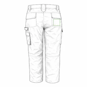 Achterzijde zak rechts (100 x 100 mm)