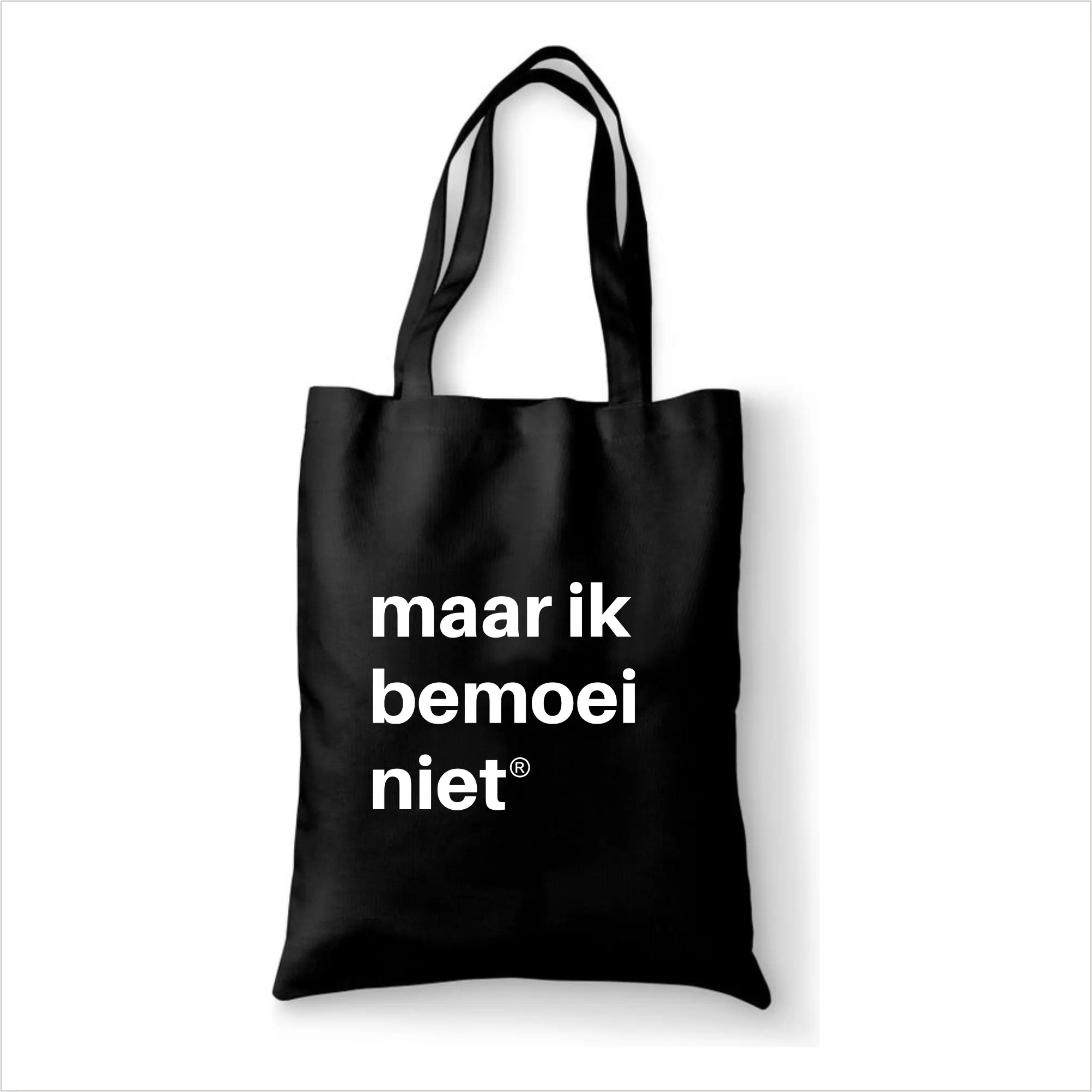 Katoenen tas maar ik bemoei niet