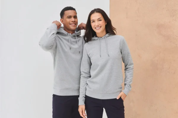 Ecologische unisex sweater met capuchon
