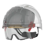EVO® VISTAlens™ veiligheidshelm, microvizier, geventileerd, met geïntegreerd anticondens, antikras overzetbrilletje KN
