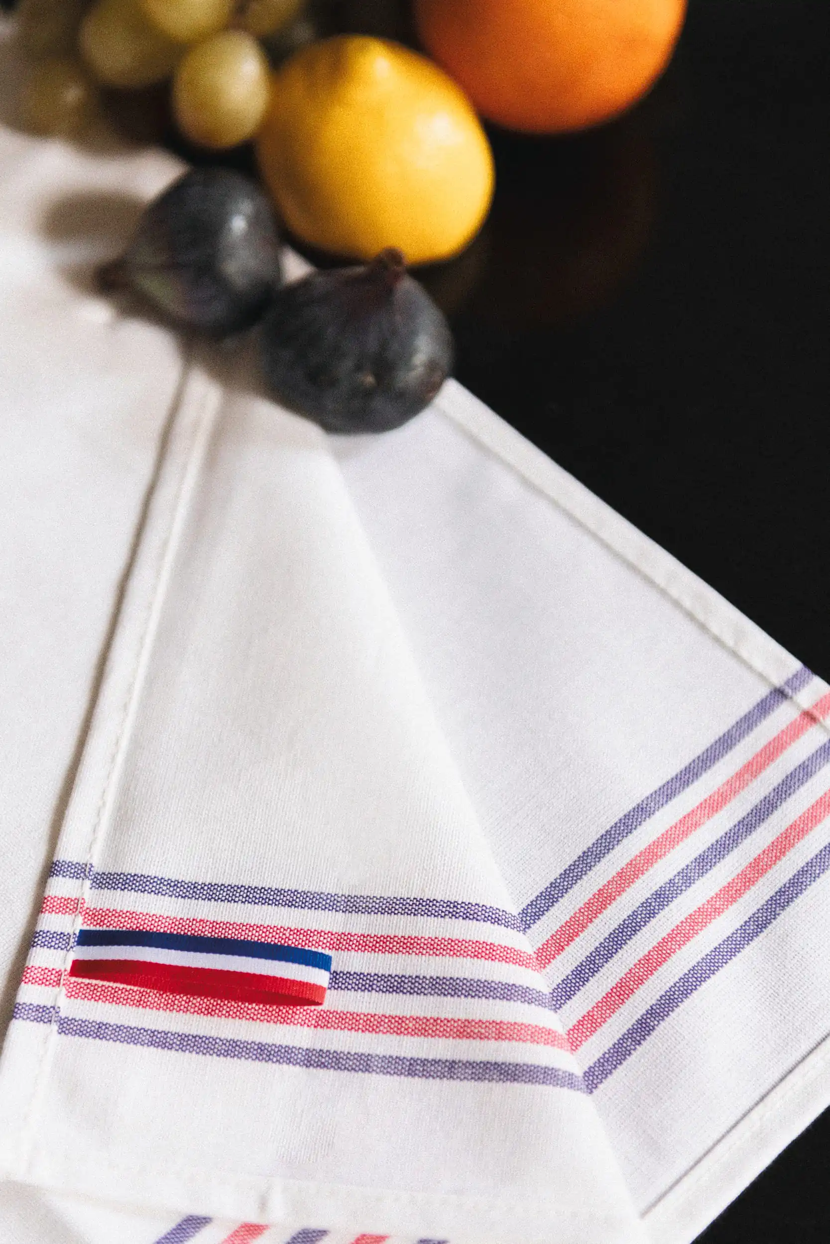 Theedoek met 5 strepen 'Origine France Garantie'