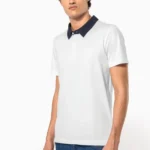 Tweekleurige herenpolo jersey